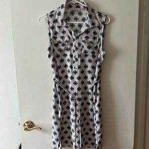 Loft dress blue flowers M